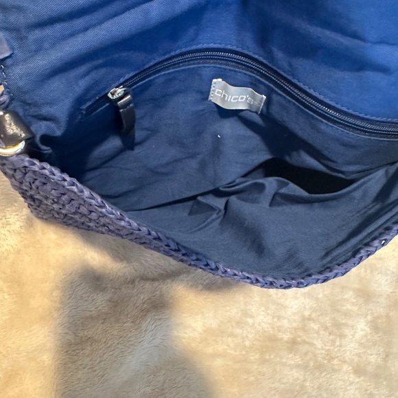 Chico’s Navy fringed clutch - Picture 3 of 4